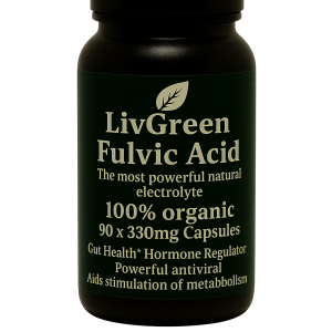 LivGreen Fulvic Acid – 100% Organic (90 x 330mg Capsules)